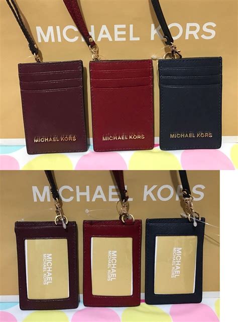 id lanyard michael kors|mk id holder.